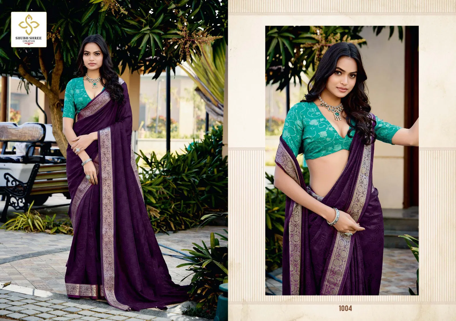 Anupriya By Shubh Shree Velvet Tusser Silk Saree Exporters In India